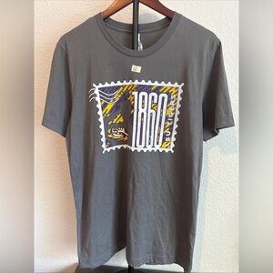 LSU Tigers Shirt Adult Large Gray 1860 Louisiana State University